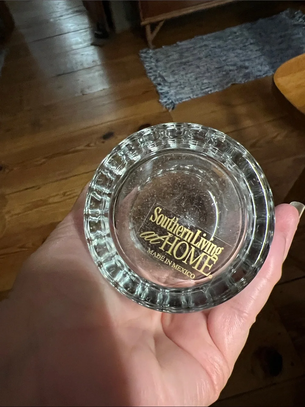 Southern Living Clear Glass Beaded Rim Votives - Set of 3